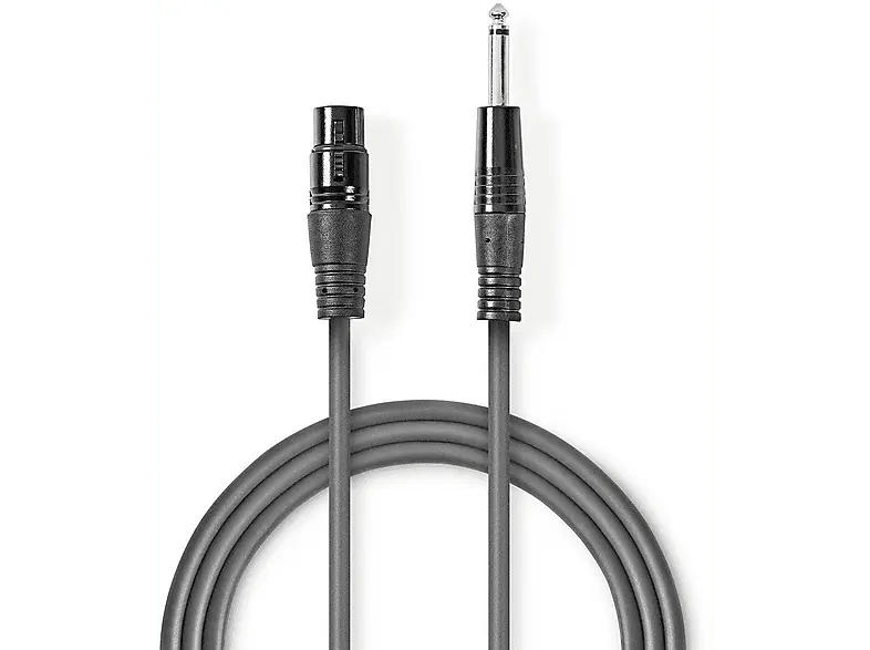 Nedis Audio-Kabel XLR 3-Pin Buchse - 6.35mm Klinkenstecker, 3m; Audio Kabel