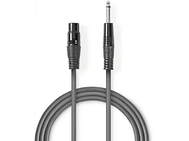 Nedis Audio-Kabel XLR 3-Pin Buchse - 6.35mm Klinkenstecker, 3m; Audio Kabel