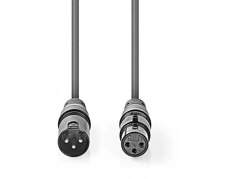 Nedis Balanced Audio-Kabel XLR 3-Pin Stecker - Buchse, 15m; XLR Audio Kabel