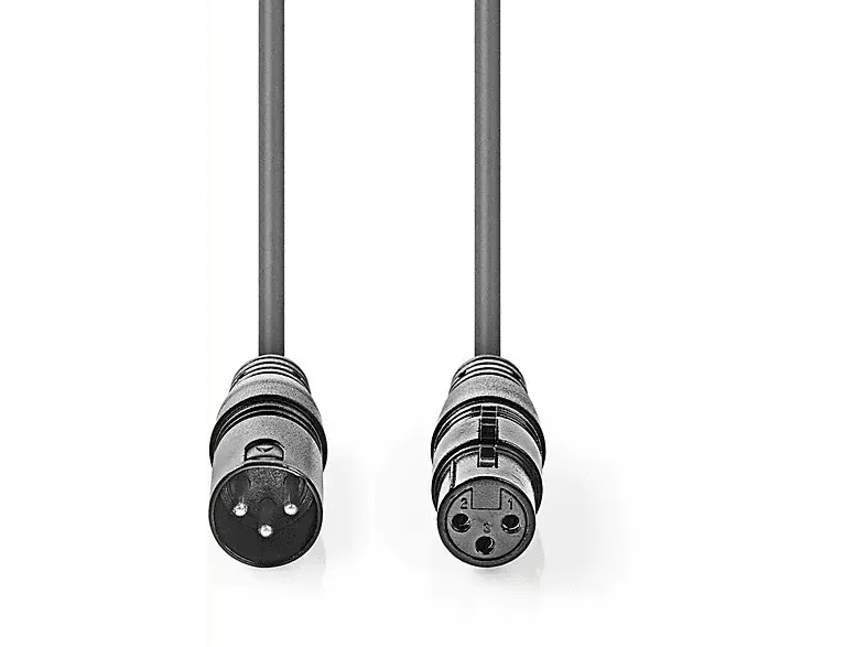 Nedis Balanced Audio-Kabel XLR 3-Pin Stecker - Buchse, 15m; XLR Audio Kabel