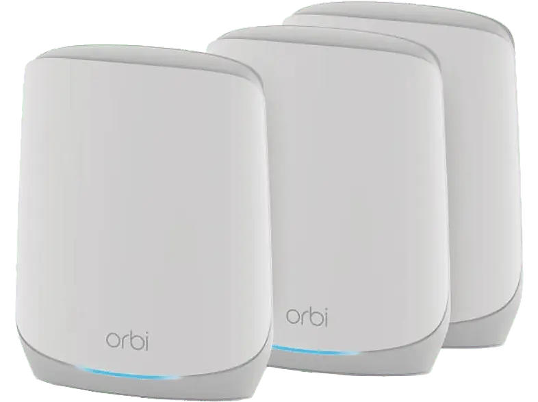 NETGEar Mesh Router Orbi RBK763S, WiFi 6, 5.4 Gbit/s, Tri-Band, 525m², 3er Set, Weiß