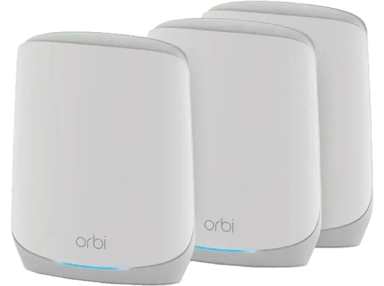 NETGEar Mesh Router Orbi RBK763S, WiFi 6, 5.4 Gbit/s, Tri-Band, 525m², 3er Set, Weiß
