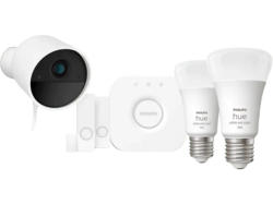 Philips Hue Secure, Überwachungskamera Set (Anzahl Kameras: 1, für Innen + Außen, Nachtsichtfunktion, Netzbetrieb, Full-HD, Weiß)