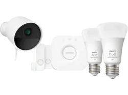 Philips Hue Secure, Überwachungskamera Set (Anzahl Kameras: 1, für Innen + Außen, Nachtsichtfunktion, Netzbetrieb, Full-HD, Weiß)