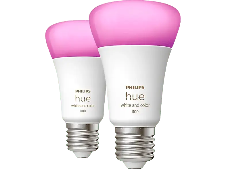 Philips Hue White & Col. Amb. E27 Doppelpack 2x1100; LED Lampe