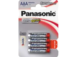 Panasonic Batterie LR03EPS/4BP Everyday Power Alkaline AAA, 4ER Pack