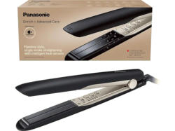 Panasonic EH-HS0E-K825 Haarglätter (Keramik, Temperaturstufen: 5 (230°C, 200°C, 180°C, 170°C und 150°C), Schwarz/Champagner)