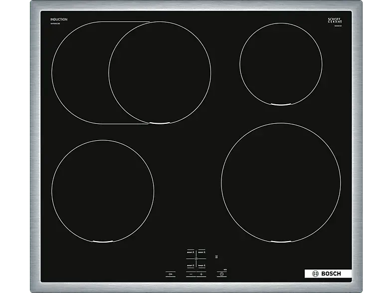 Bosch NIF645CB5E Serie 4, Induktionskochfeld (583 mm breit, 4 Kochfelder, Glaskeramik)