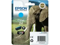 EPSON Elefant, 24, Cyan, C13T24224012; Tintenpatrone