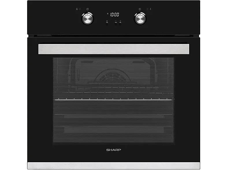 Sharp K-61D27BM1-FR Pyrolyse Backofen (72 l, Schwarz, 595 mm breit, A)
