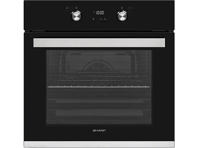 Sharp K-61D27BM1-FR Pyrolyse Backofen (72 l, Schwarz, 595 mm breit, A)