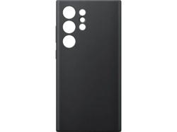 Samsung Vegan Leather Case Backcover, für Samsung Galaxy S24 Ultra, Schwarz; Handyhülle