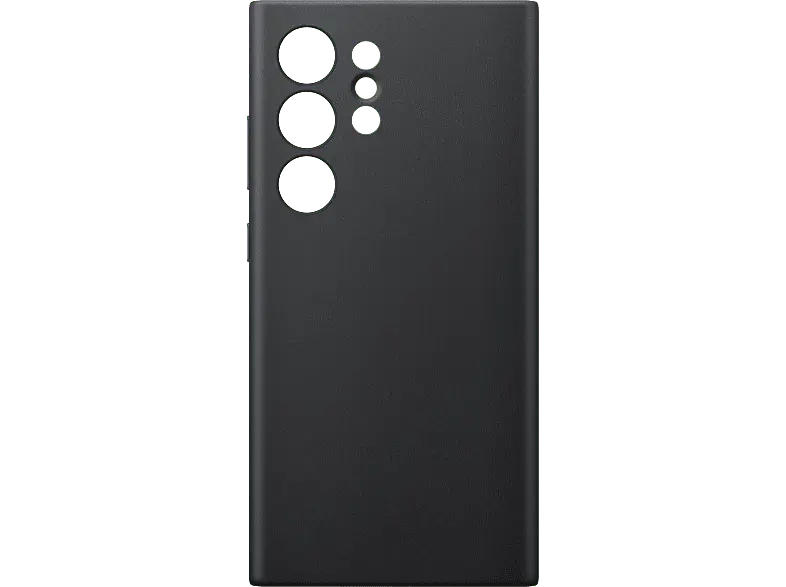 Samsung Vegan Leather Case Backcover, für Samsung Galaxy S24 Ultra, Schwarz; Handyhülle