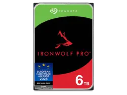 SEAGATE 6TB IronWolf Pro NAS HDD Festplatte, 550 TB/Jahr WRL, CMR, 3.5 Zoll, Luft Festplatten-Design, 256MB Cache, +Rescue