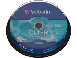 VERBatIM Rohlinge Extra Protection CD-R 80min/700MB 52x, 10er-Spindel (43437)