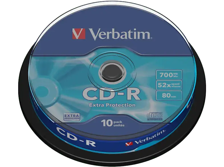 VERBatIM Rohlinge Extra Protection CD-R 80min/700MB 52x, 10er-Spindel (43437)