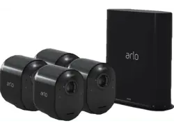 Arlo VMS5440B-100EUS Kamera-Sicherheitssystem Schwarz 4er Set inkl. Smart-Hub