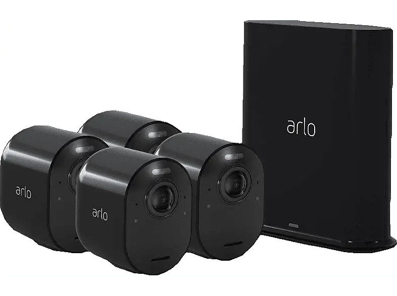 Arlo VMS5440B-100EUS Kamera-Sicherheitssystem Schwarz 4er Set inkl. Smart-Hub