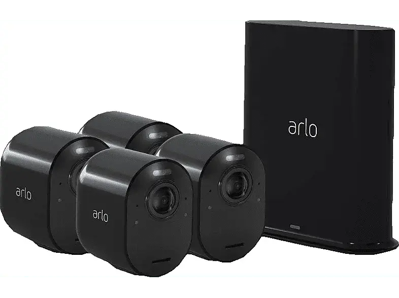 Arlo VMS5440B-100EUS Kamera-Sicherheitssystem Schwarz 4er Set inkl. Smart-Hub