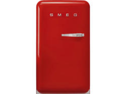 Smeg FAB10HRRD6 50's Style Kühlschrank mit Türanschlag Links (D, 970 mm hoch, Rot, 135 l)