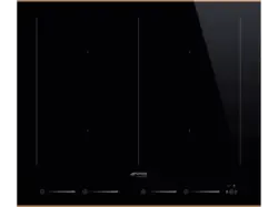 Smeg SIM6644R Dolce Stil Novo Induktionskochfeld (600 mm breit, 4 Kochfelder, Glaskeramik, Autarkes Kochfeld)