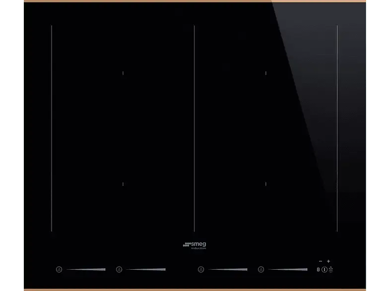 Smeg SIM6644R Dolce Stil Novo Induktionskochfeld (600 mm breit, 4 Kochfelder, Glaskeramik, Autarkes Kochfeld)