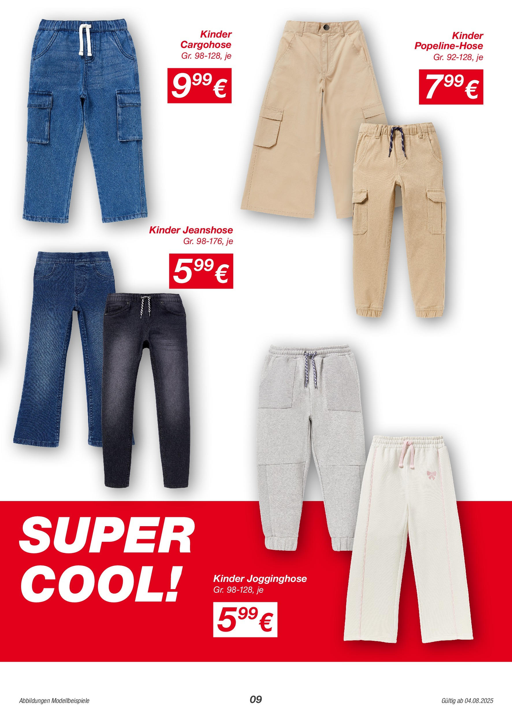 Kik Prospekt (ab 04.08.2025) zum Blättern | Seite: 9 | Produkte: Jogginghose, Cargohose