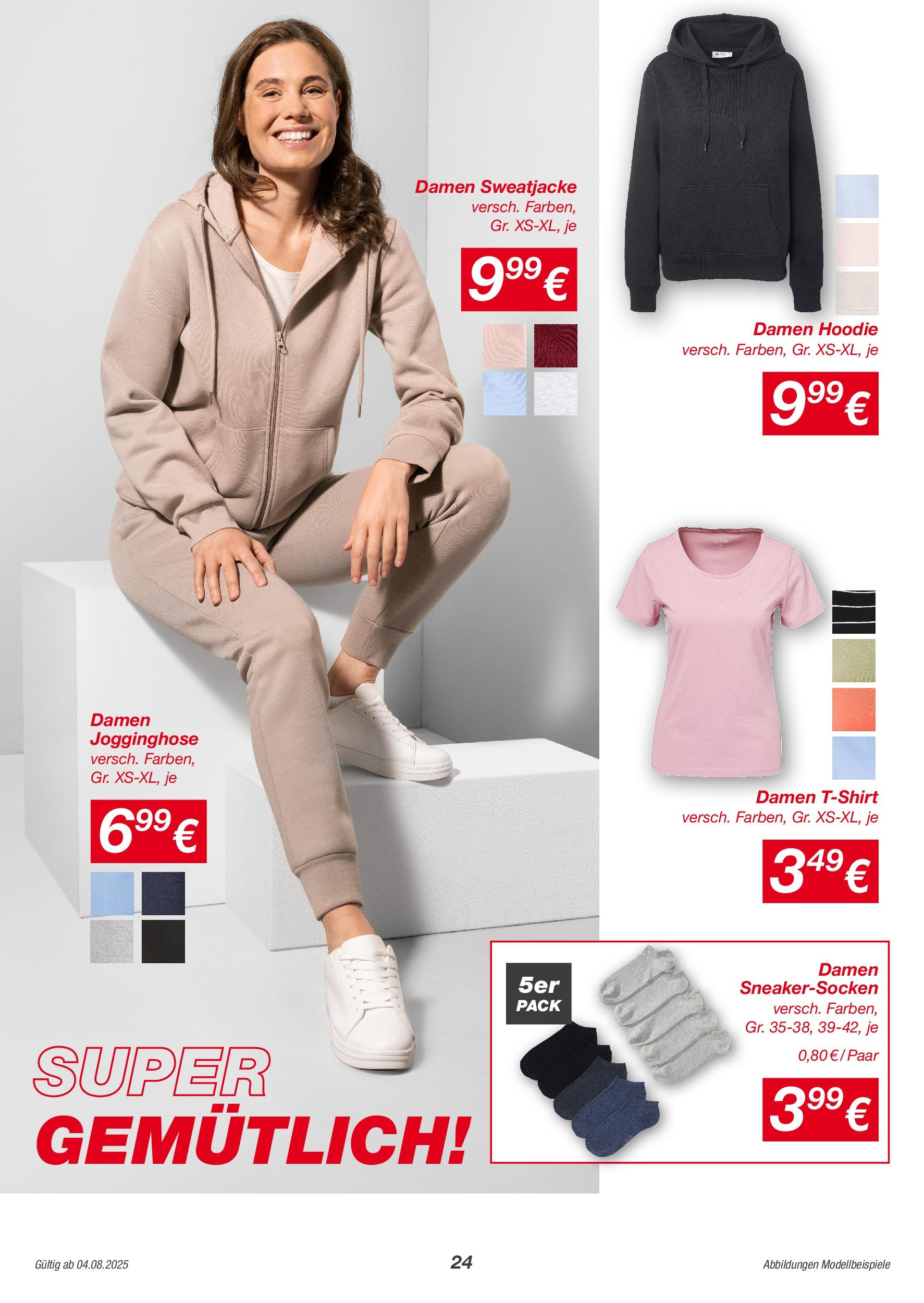 Kik Prospekt (ab 04.08.2025) zum Blättern | Seite: 24 | Produkte: Jogginghose, Sweatjacke, Hoodie