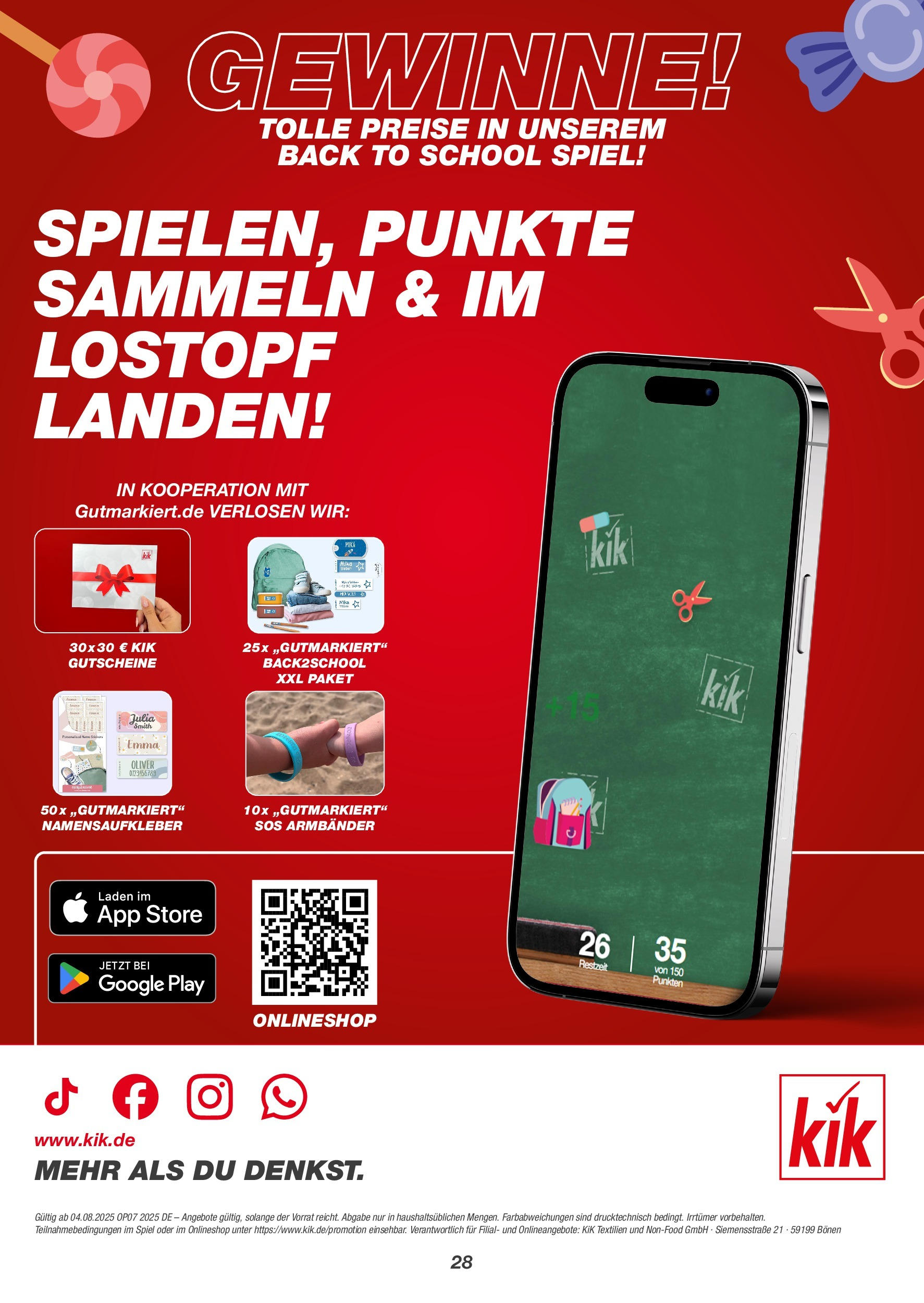 Kik Prospekt (ab 04.08.2025) zum Blättern | Seite: 28 | Produkte: Spiel