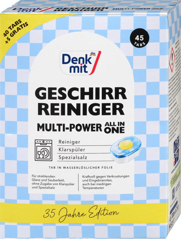 Denkmit Geschirrspülmittel-Tabs Multi-Power (40+5 Gratis)