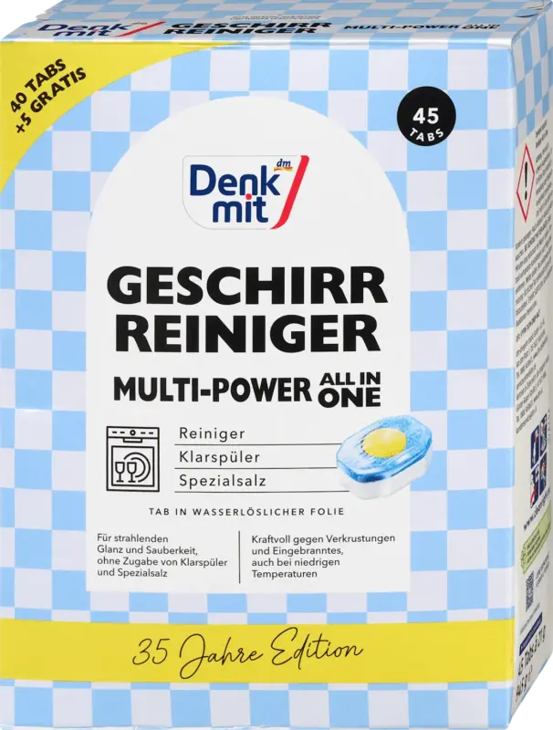 Denkmit Geschirrspülmittel-Tabs Multi-Power (40+5 Gratis)