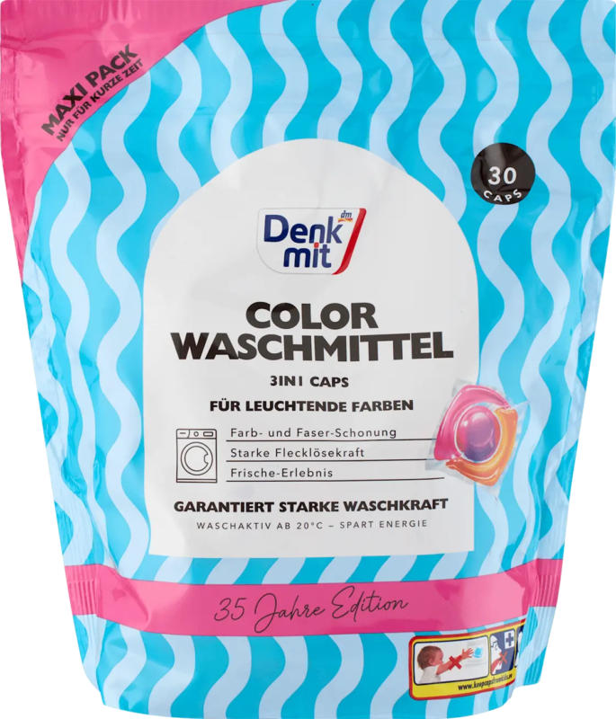 Denkmit Colorwaschmittel Caps 3in1 Maxipack