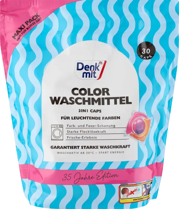 Denkmit Colorwaschmittel Caps 3in1 Maxipack