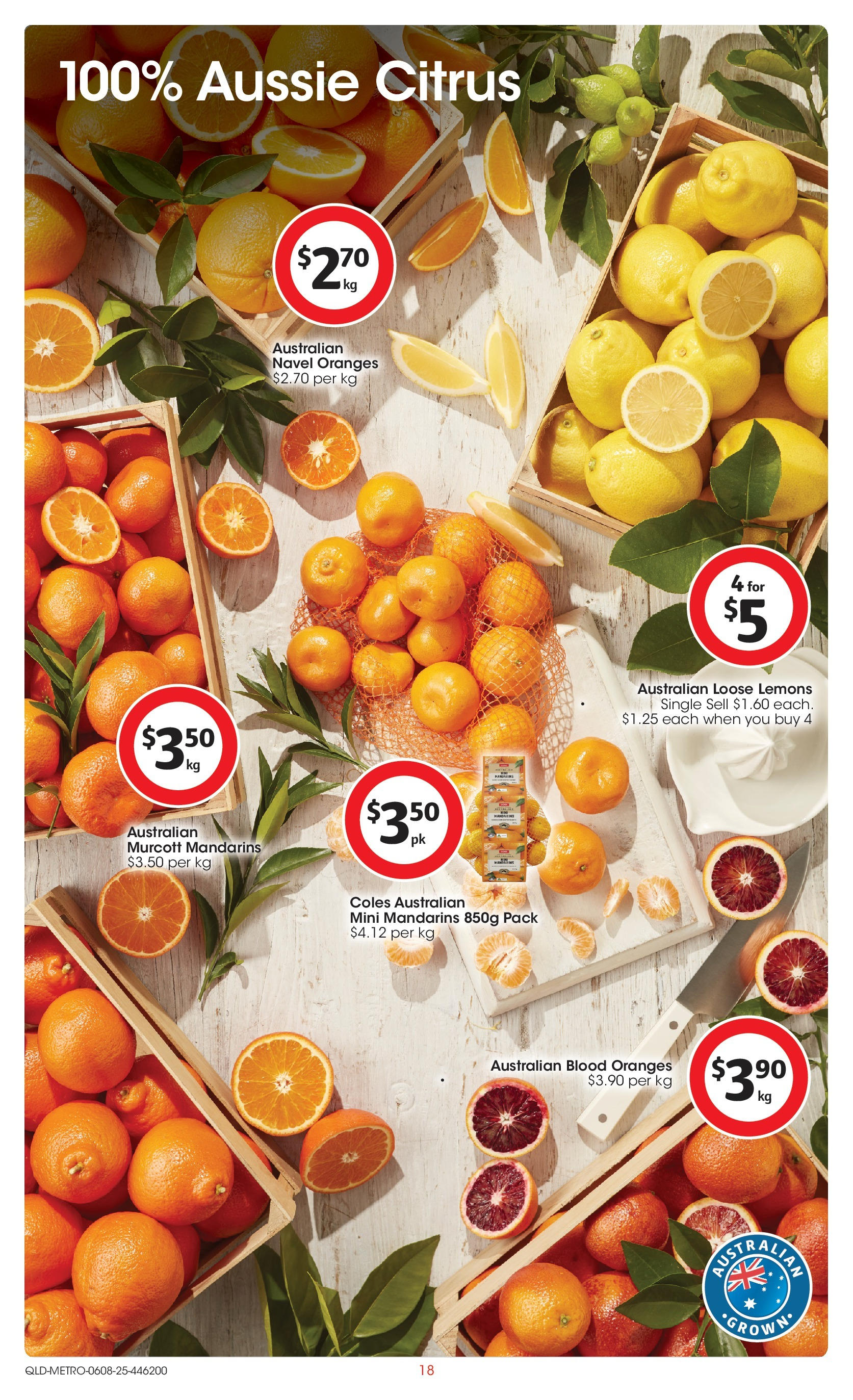 Coles catalogue from 06/08/2025 > Big discounts | Page: 18 | Products: Oranges, Mandarins Coles catalogue valid from 06/08/2025 > Online Australia | Page: 18 | Products: Oranges, Mandarins