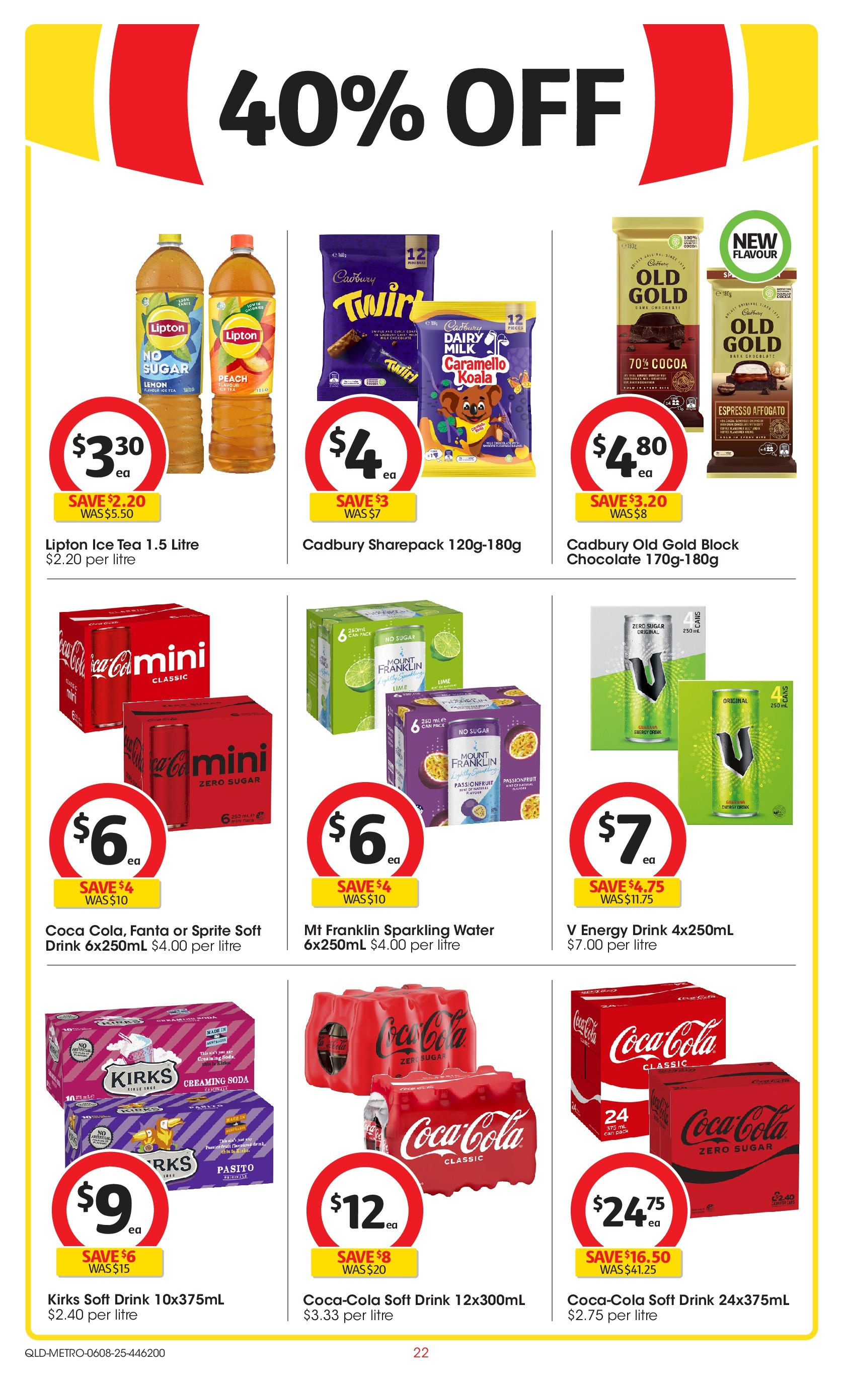 Coles catalogue from 06/08/2025 > Big discounts | Page: 22 | Products: Cocoa, Energy drink, Coca Cola, Passionfruit Coles catalogue valid from 06/08/2025 > Online Australia | Page: 22 | Products: Cocoa, Energy drink, Coca Cola, Passionfruit