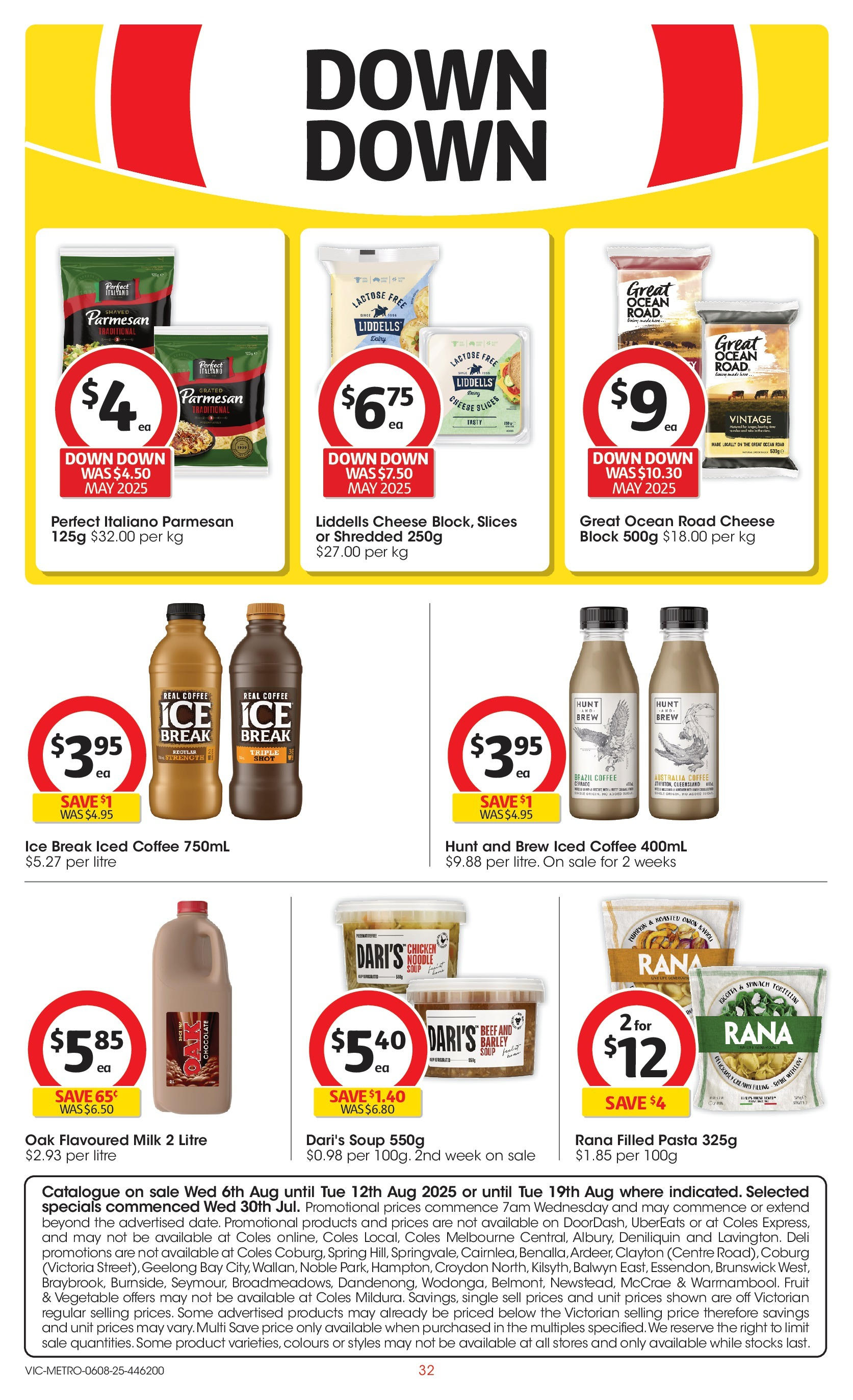 Coles catalogue from 06/08/2025 > Big discounts | Page: 32 | Products: Milk, Coffee, Beef, Spinach Coles catalogue valid from 06/08/2025 > Online Australia | Page: 32 | Products: Milk, Coffee, Beef, Spinach