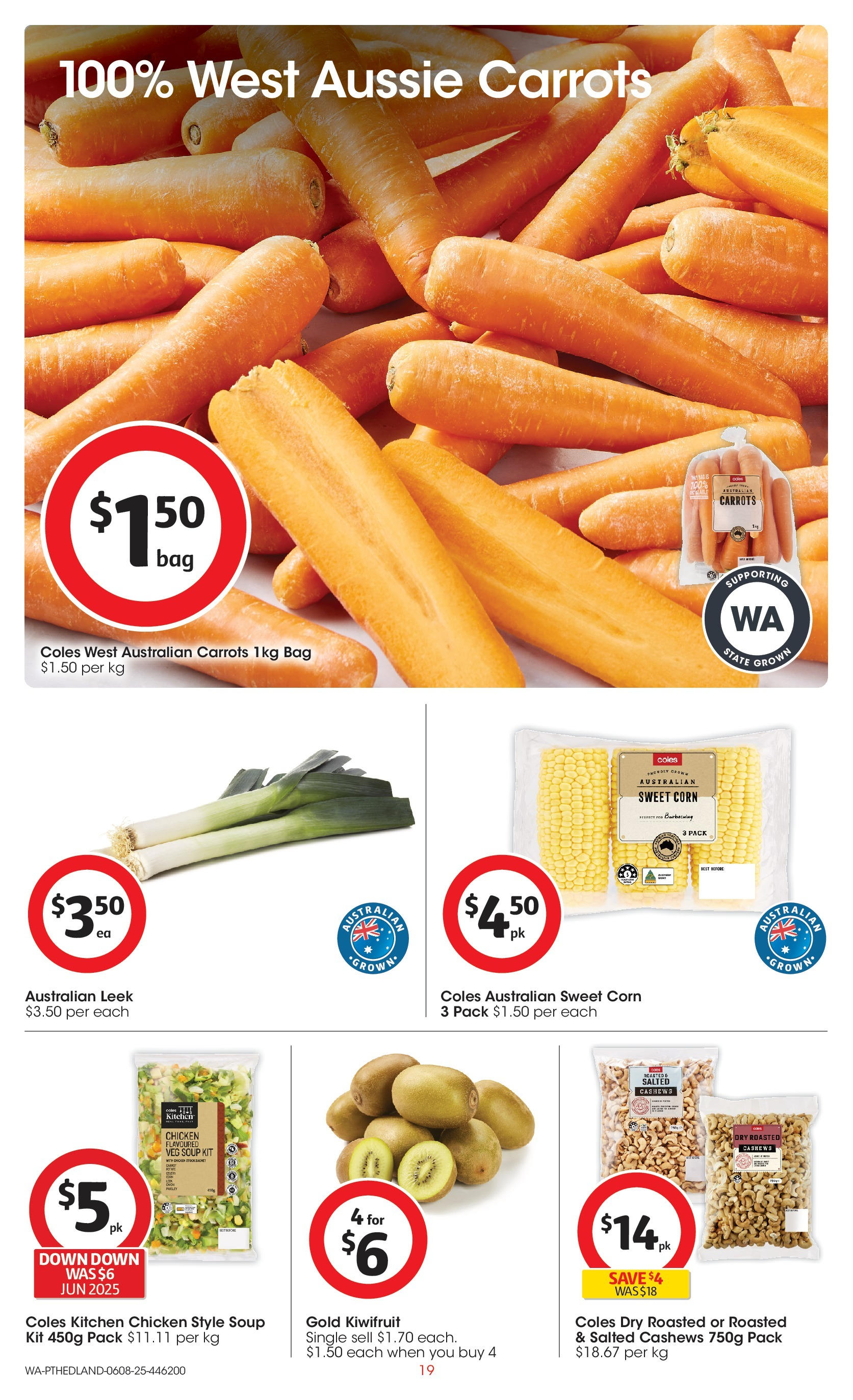 ﻿﻿Coles catalogue valid from 06/08/2025 > Online Australia | Page: 19 | Products: Chicken, Kiwifruit, Soup, Bag