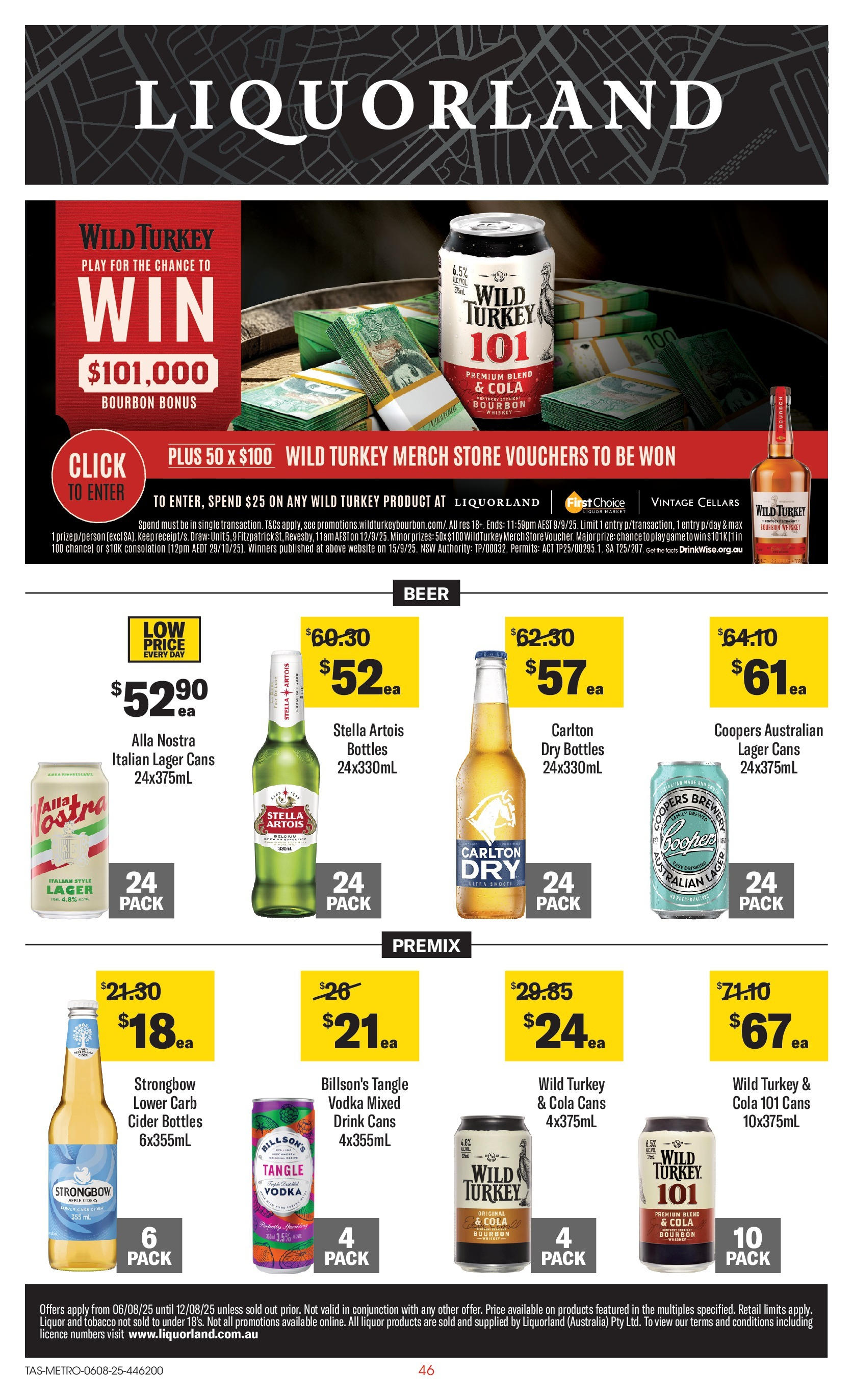 Coles catalogue from 06/08/2025 > Big discounts | Page: 46 | Products: Beer, Bourbon, Vodka, Whiskey Coles catalogue valid from 06/08/2025 > Online Australia | Page: 46 | Products: Beer, Bourbon, Vodka, Whiskey