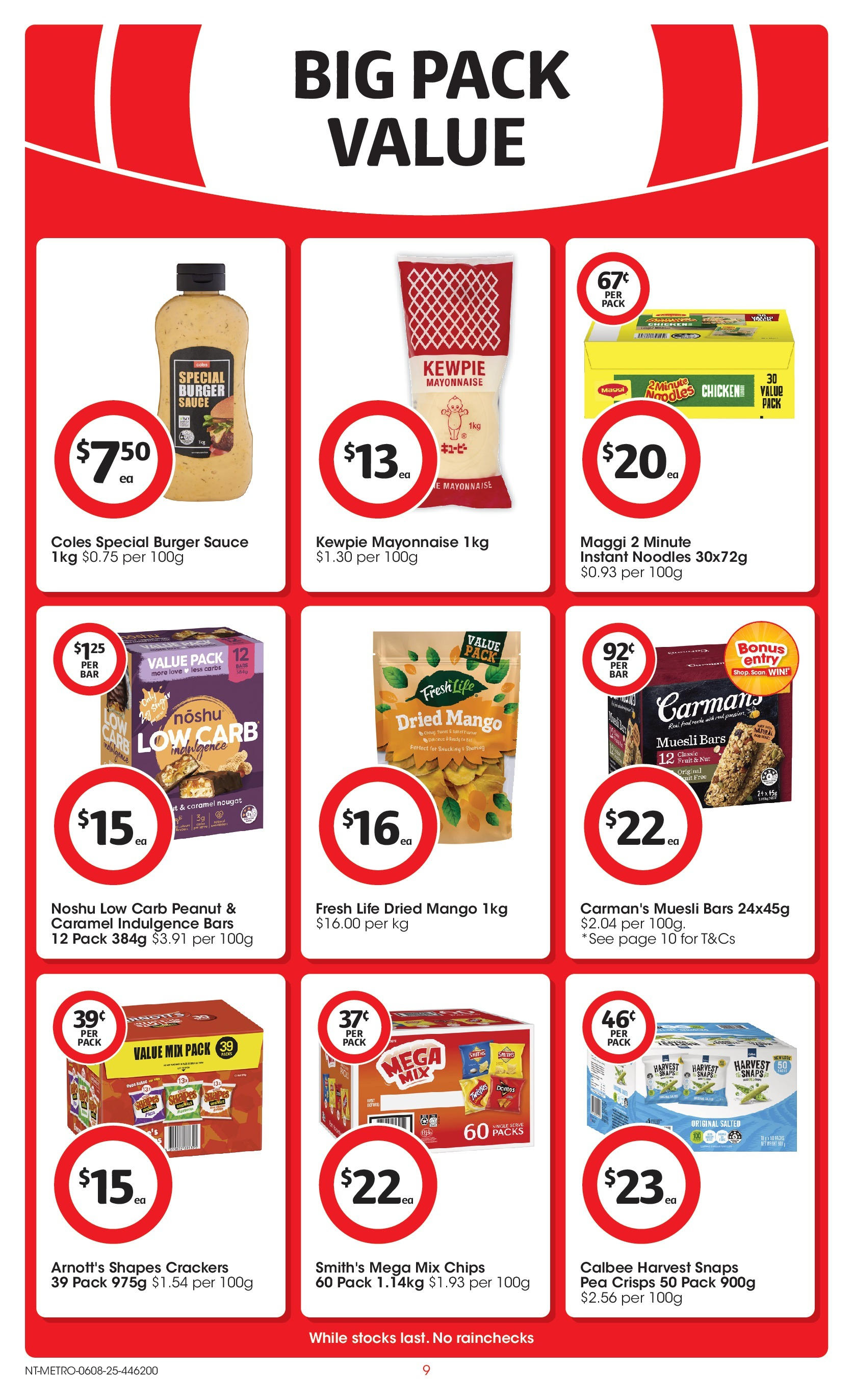 ﻿﻿Coles catalogue valid from 06/08/2025 > Online Australia | Page: 9 | Products: Chicken, Mayonnaise, Mango, Pea