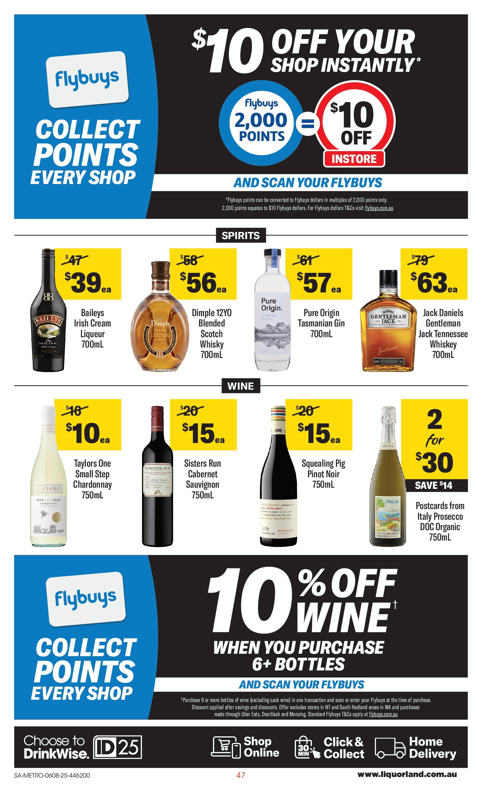 ﻿﻿Coles catalogue valid from 06/08/2025 > Online Australia | Page: 47 | Products: Wine, Gin, Cream, Whiskey