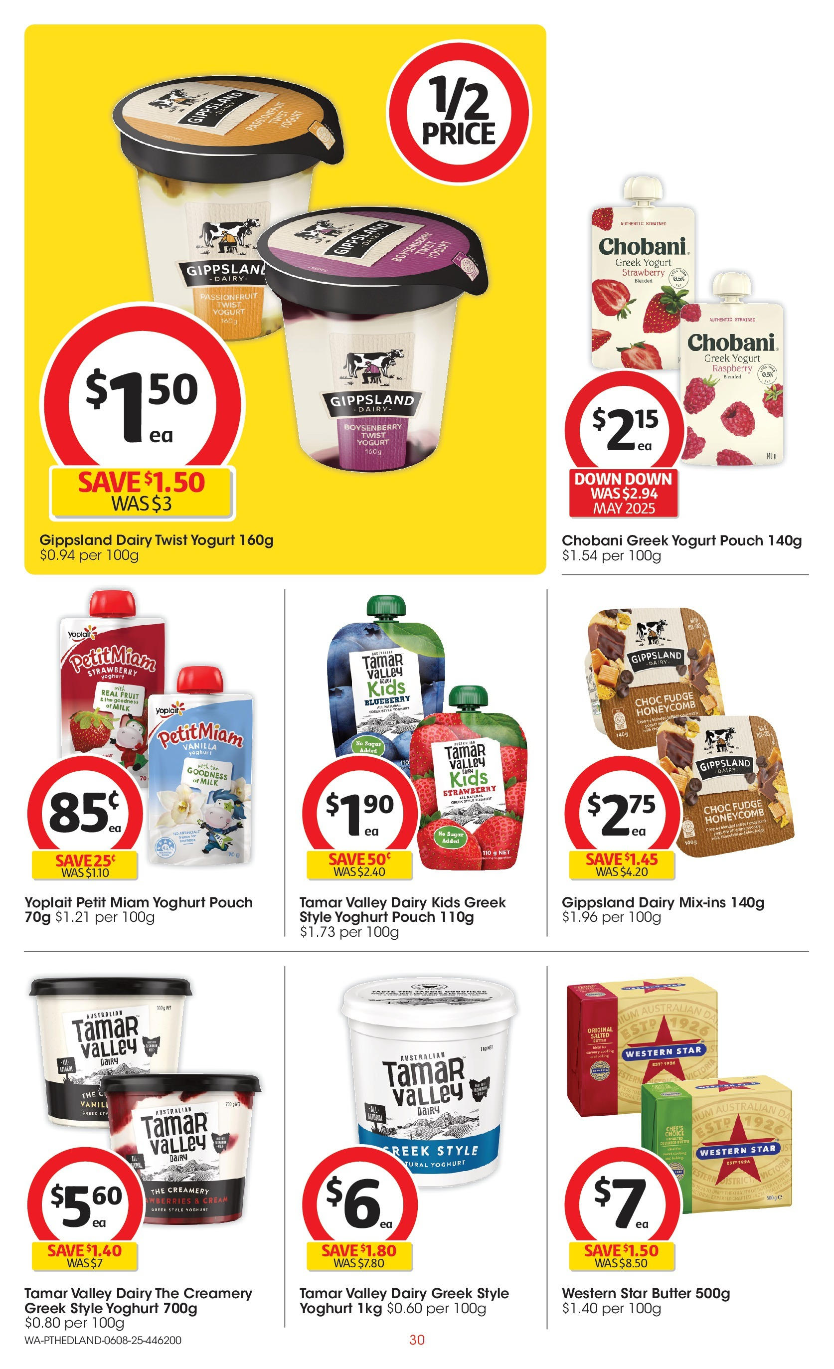 ﻿﻿Coles catalogue valid from 06/08/2025 > Online Australia | Page: 30 | Products: Milk, Butter, Yoghurt, Cream