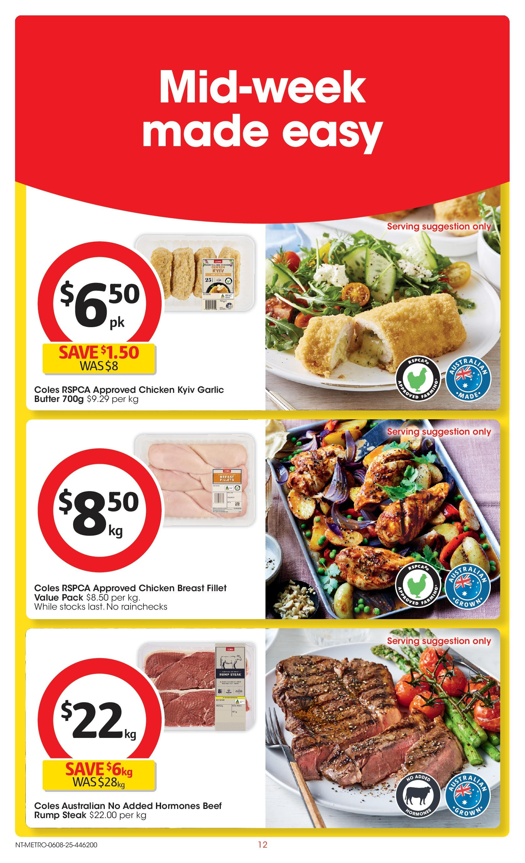 ﻿﻿Coles catalogue valid from 06/08/2025 > Online Australia | Page: 12 | Products: Butter, Chicken, Beef, Garlic
