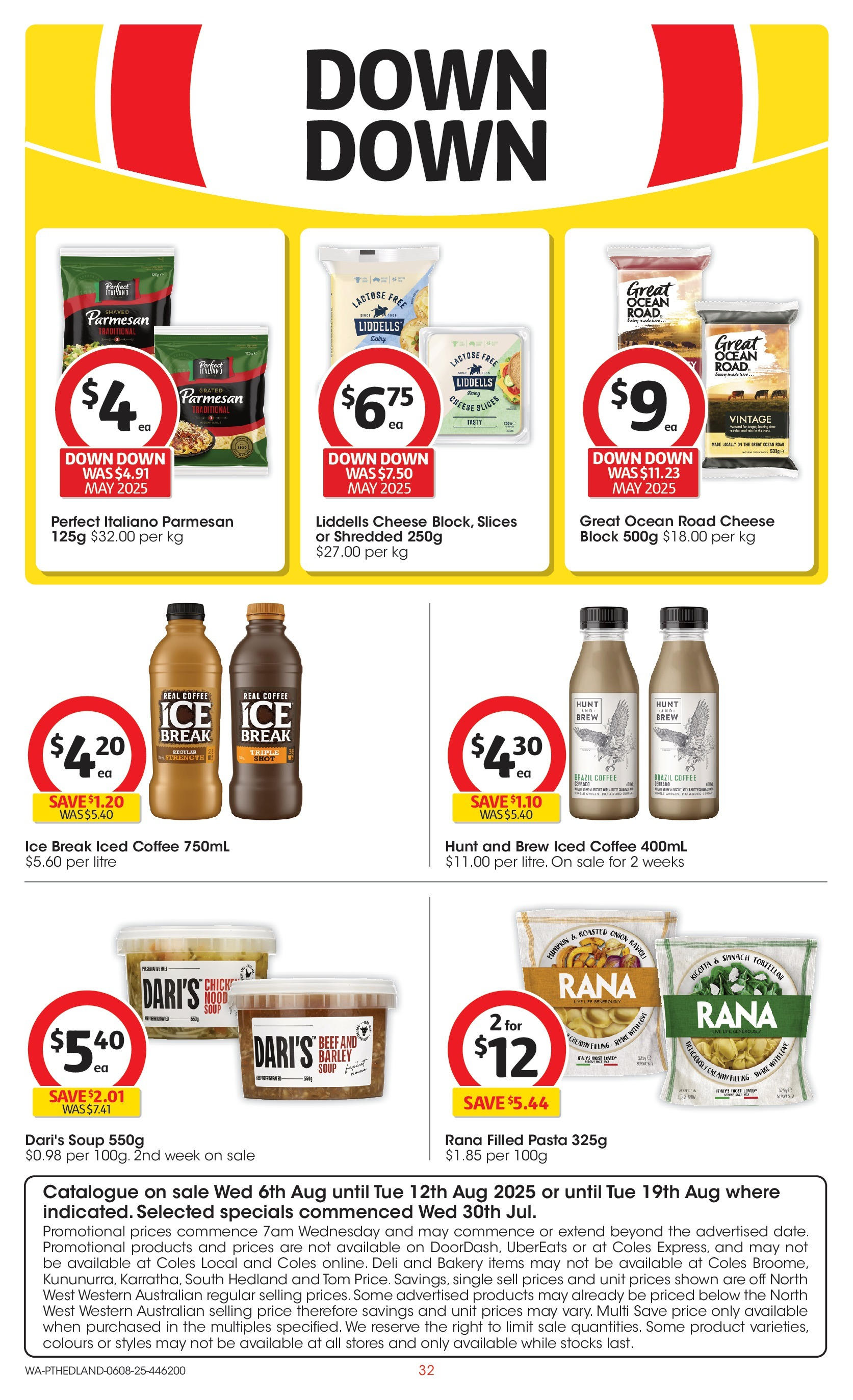 ﻿﻿Coles catalogue valid from 06/08/2025 > Online Australia | Page: 32 | Products: Cheese, Spinach, Soup, Bakery