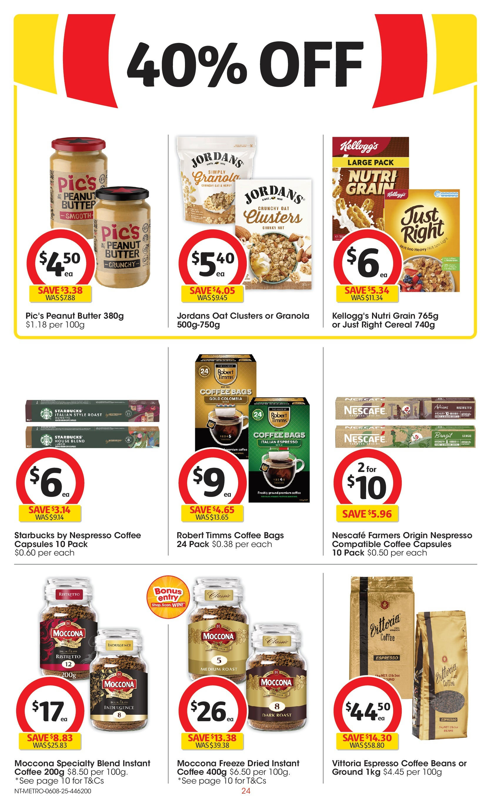 ﻿﻿Coles catalogue valid from 06/08/2025 > Online Australia | Page: 24 | Products: Coffee, Granola, Cereal, Nescafe