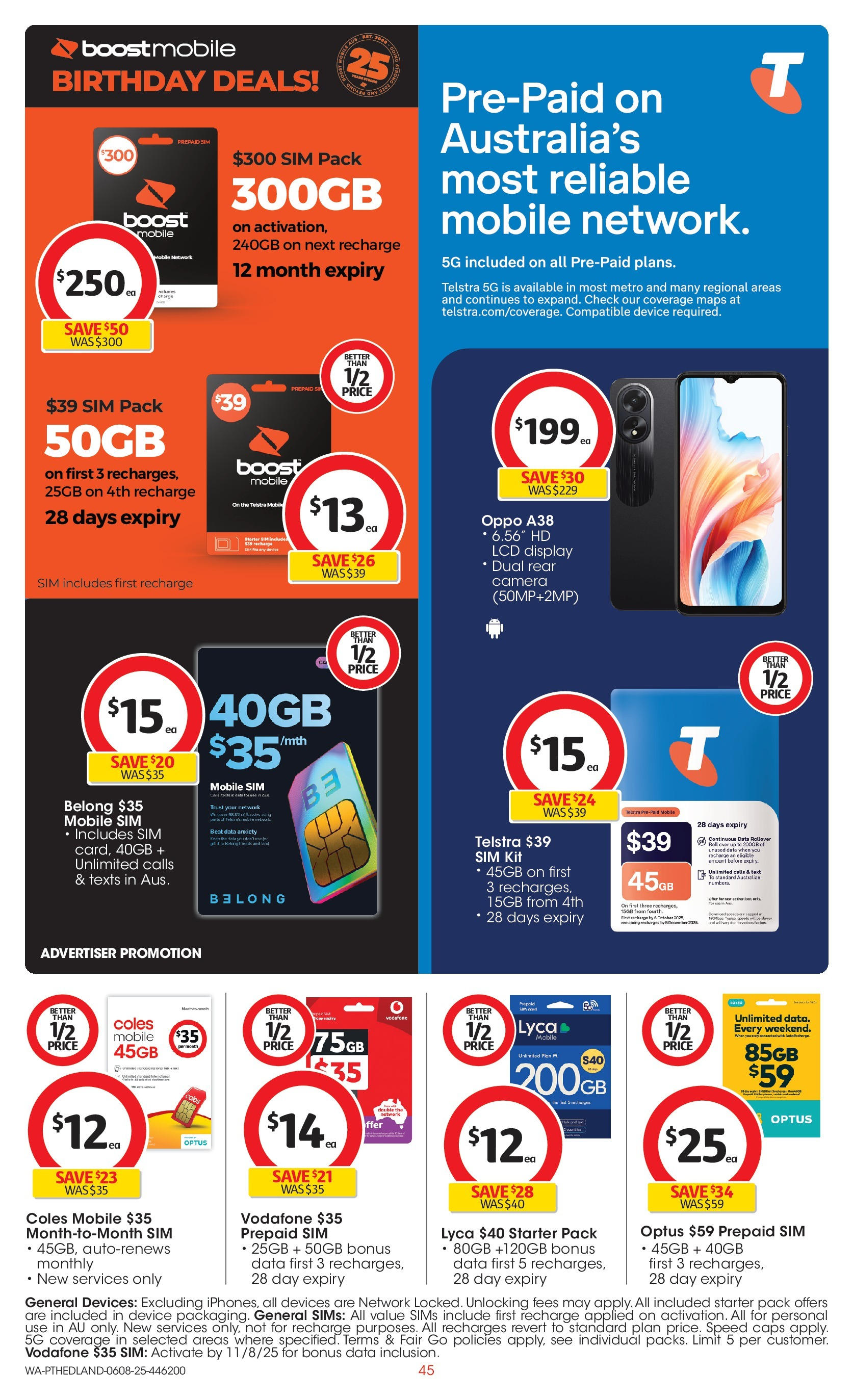﻿﻿Coles catalogue valid from 06/08/2025 > Online Australia | Page: 45 | Products: Date, Device, Camera, Mobile