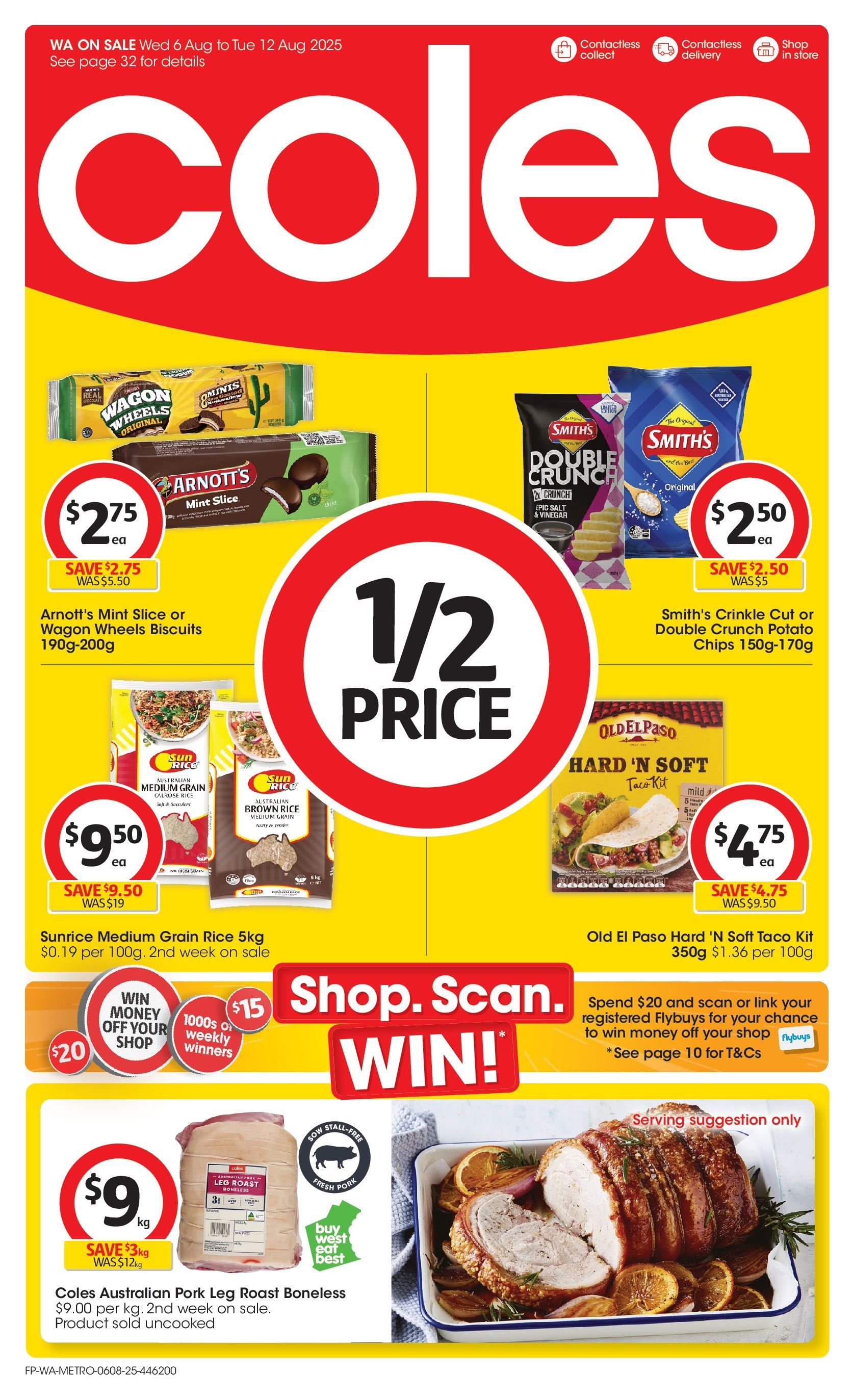Coles catalogue from 06/08/2025 > Big discounts | Page: 1 | Products: Rice, Chips, Biscuits, Salt Coles catalogue valid from 06/08/2025 > Online Australia | Page: 1 | Products: Rice, Chips, Biscuits, Salt