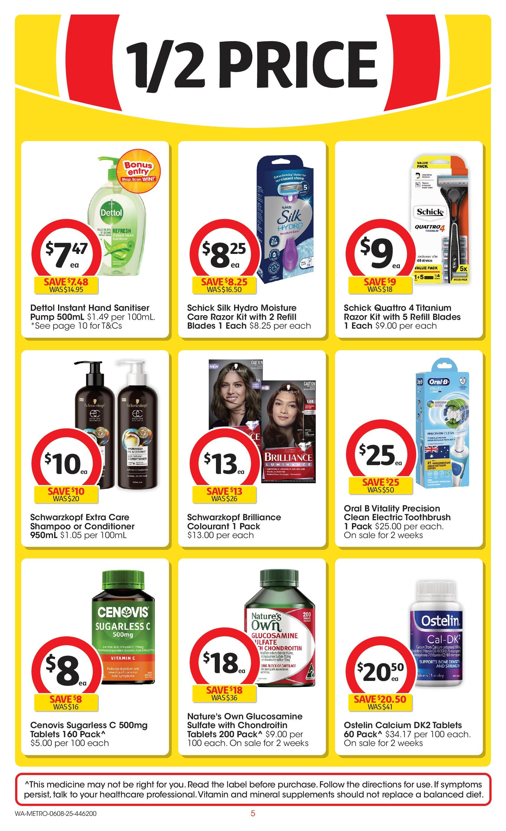 Coles catalogue from 06/08/2025 > Big discounts | Page: 5 | Products: Shampoo, Conditioner, Hand sanitiser, Tablets Coles catalogue valid from 06/08/2025 > Online Australia | Page: 5 | Products: Shampoo, Conditioner, Hand sanitiser, Tablets