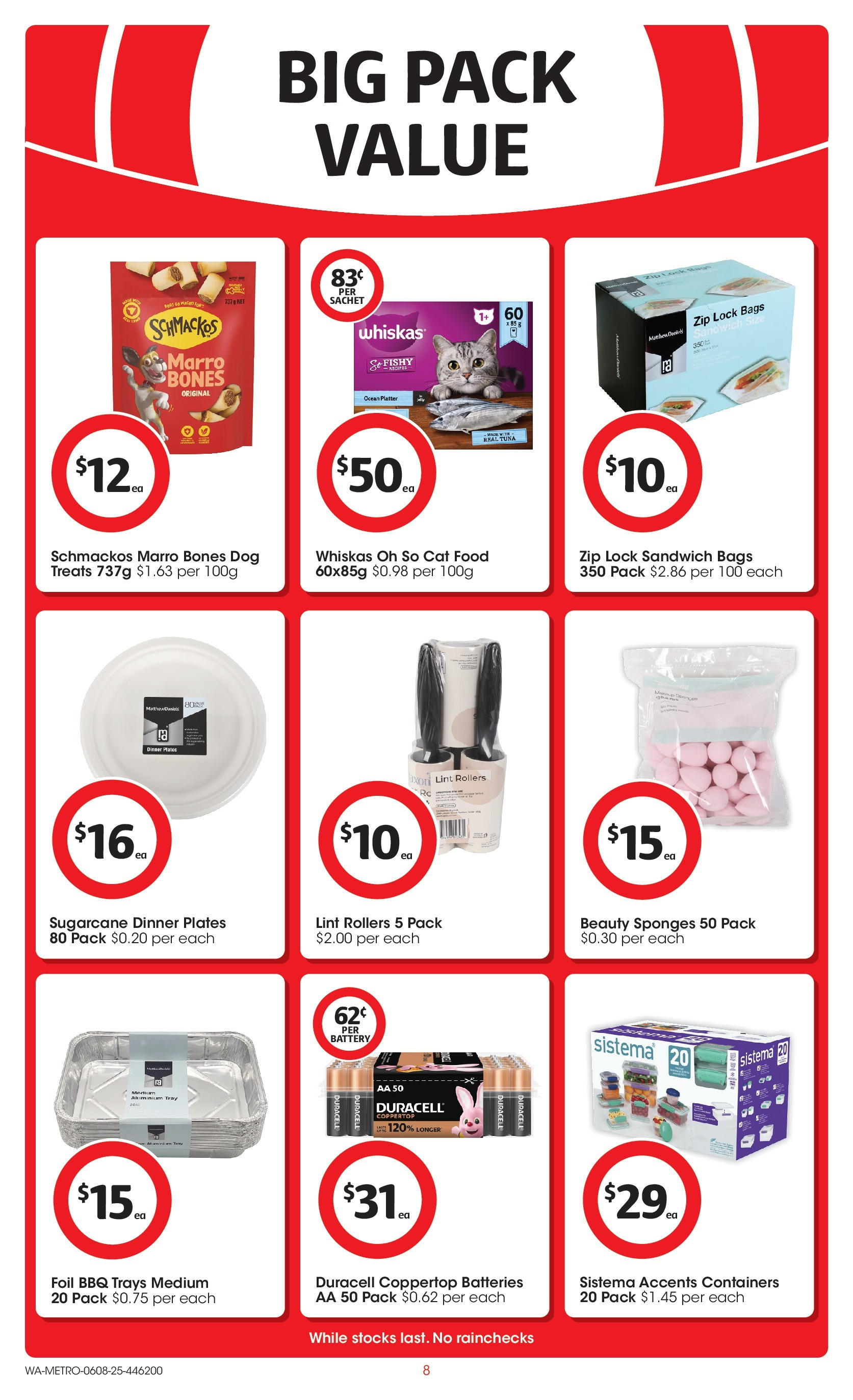 Coles catalogue from 06/08/2025 > Big discounts | Page: 8 | Products: Dinner plates, Battery, Tuna, Batteries Coles catalogue valid from 06/08/2025 > Online Australia | Page: 8 | Products: Dinner plates, Battery, Tuna, Batteries