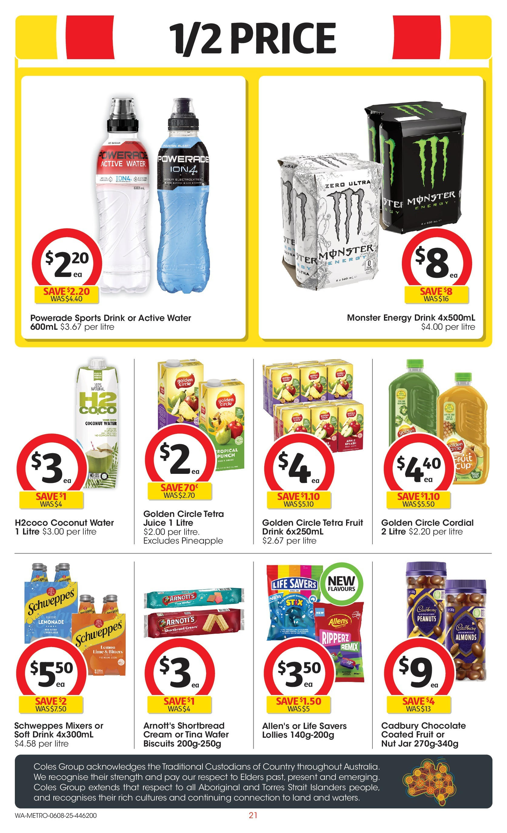 Coles catalogue from 06/08/2025 > Big discounts | Page: 21 | Products: Juice, Biscuits, Lemon, Lime Coles catalogue valid from 06/08/2025 > Online Australia | Page: 21 | Products: Juice, Biscuits, Lemon, Lime