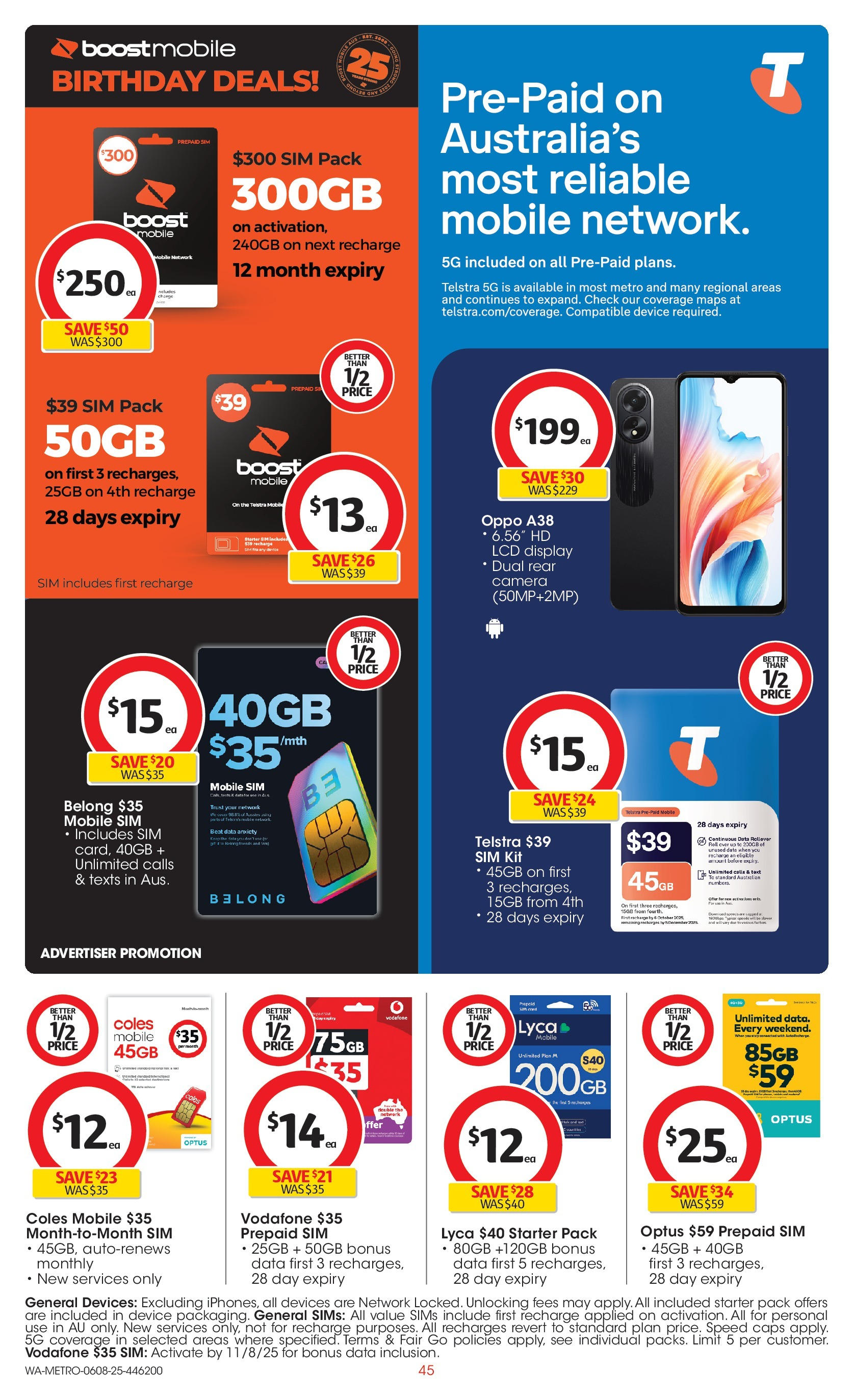 Coles catalogue from 06/08/2025 > Big discounts | Page: 45 | Products: Date, Device, Camera, Mobile Coles catalogue valid from 06/08/2025 > Online Australia | Page: 45 | Products: Date, Device, Camera, Mobile
